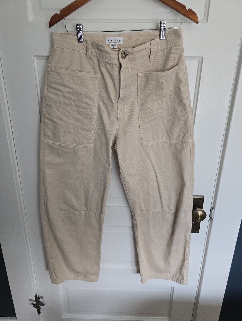 Velvet By Graham & Spencer Brylie Barrel Pants Off White 8